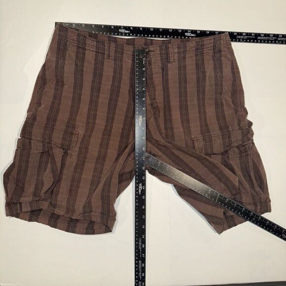 Patagonia Brown Organic Cotton Striped Cargo Lightweight Shorts Men’s 36 - Picture 2 of 5